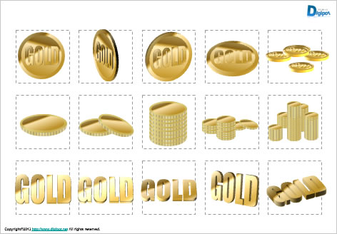 Gold illustrations(Powerpoint) image