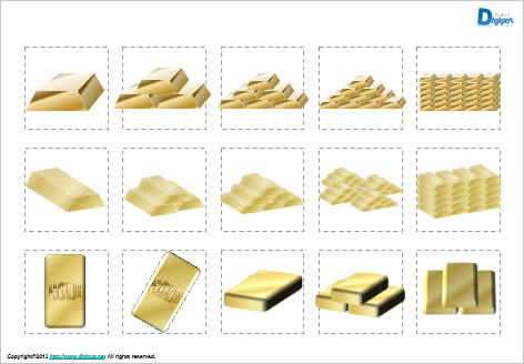 Gold illustrations(Powerpoint) image