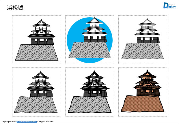 浜松城のイラスト画像1