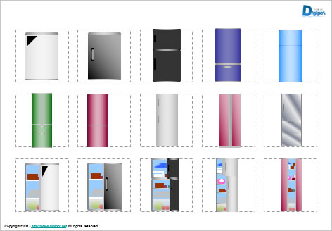 Illustration of a refrigerator(Powerpoint) image