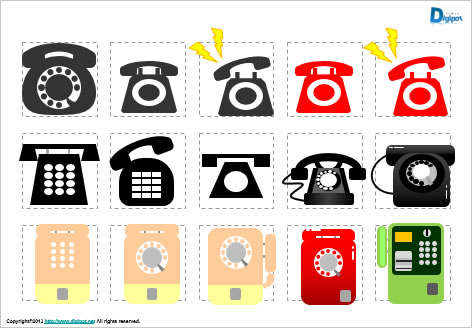 Phone illustration(Powerpoint) image