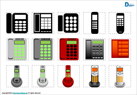 Phone illustration(Powerpoint) image