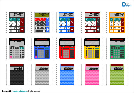 Illustration of a calculator(Powerpoint) image