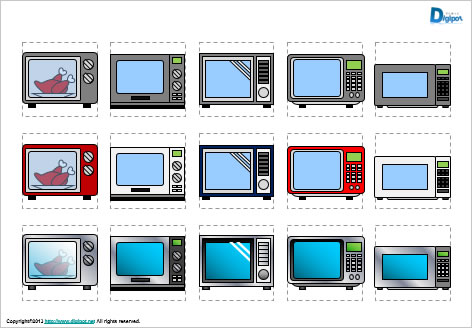 Illustration of microwave oven(Powerpoint) image