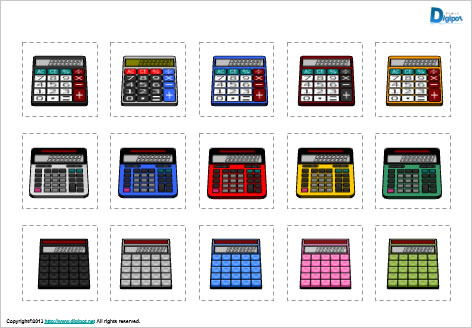 Illustration of a calculator 2(Powerpoint) image
