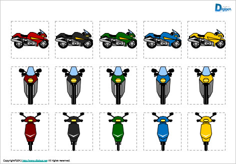 Illustration of a motorcycle(Powerpoint) image
