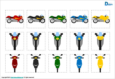 Illustration of a motorcycle 2(Powerpoint) image