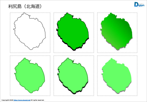 利尻島(北海道)のイラスト画像1