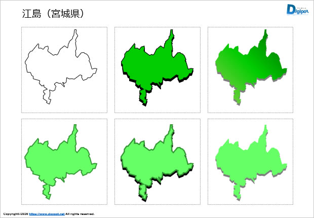 江島（宮城県）のイラスト画像1