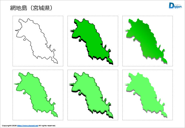 網地島(宮城県)のイラスト画像1