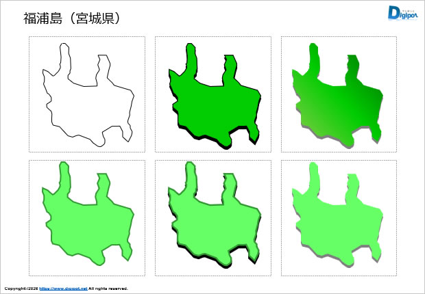 福浦島(宮城県)のイラスト画像1
