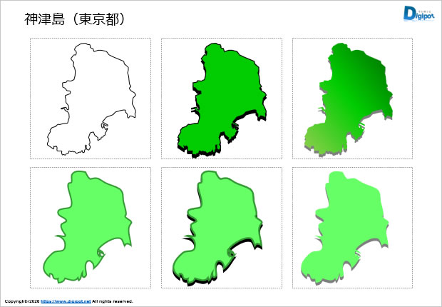 神津島(東京都)のイラスト画像1