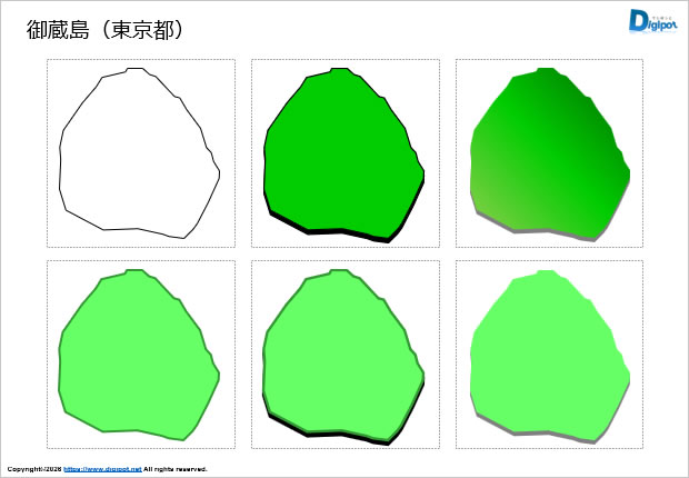 御蔵島（東京都）のイラスト画像1