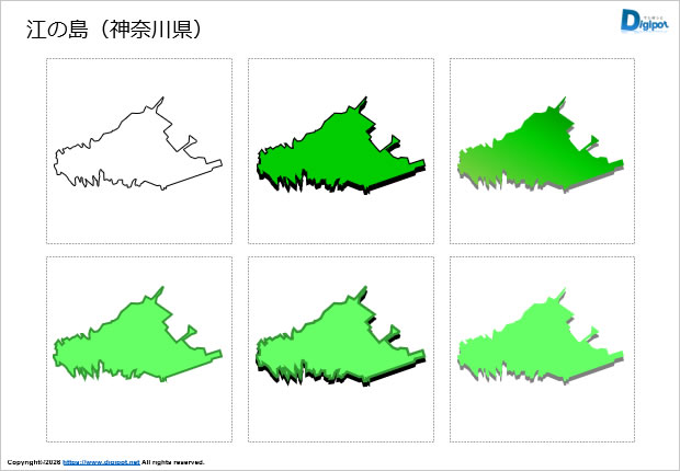 江の島（神奈川県）のイラスト画像1