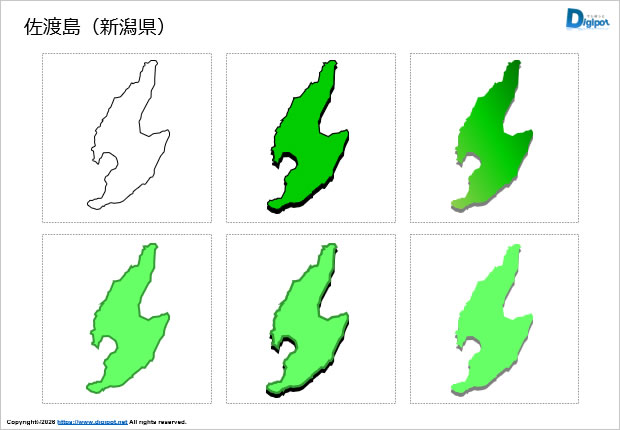 佐渡島(新潟県)のイラスト画像1