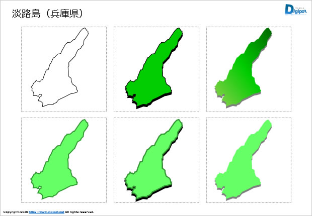 淡路島(兵庫県)のイラスト画像1