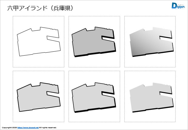 六甲アイランド（兵庫県）のイラスト画像1