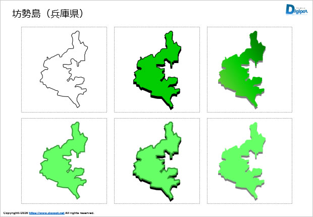 坊勢島（兵庫県）のイラスト画像1