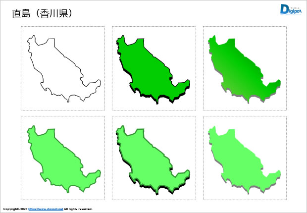 直島（香川県）のイラスト画像1