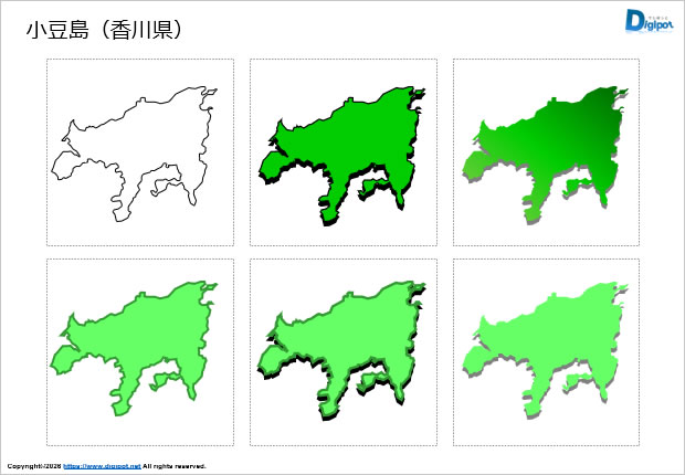 小豆島（香川県）のイラスト画像1