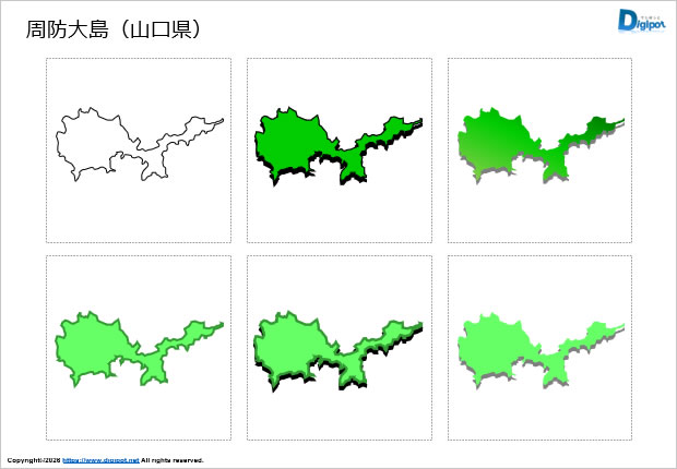 周防大島（山口県）のイラスト画像1