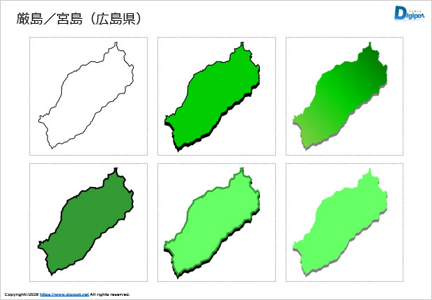 厳島、宮島（広島県）のイラスト画像1