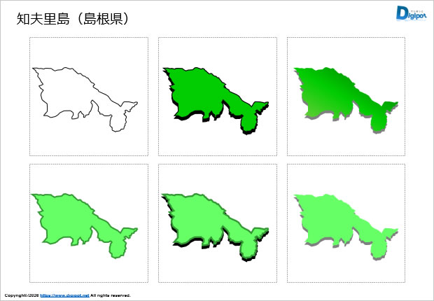 知夫里島（島根県）のイラスト画像1