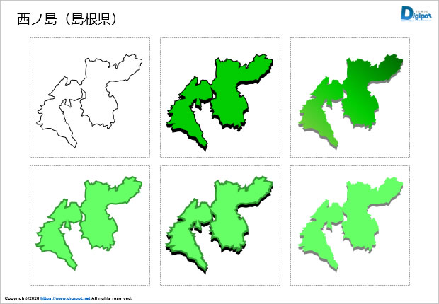 西ノ島（島根県）のイラスト画像1