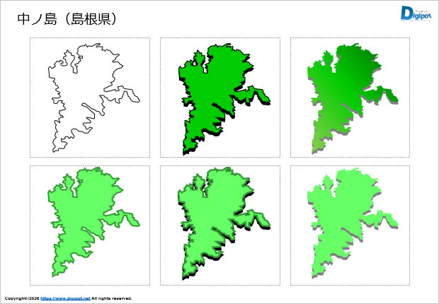 中ノ島（島根県）のイラスト画像1