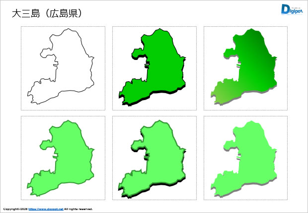 大三島（広島県）のイラスト画像1