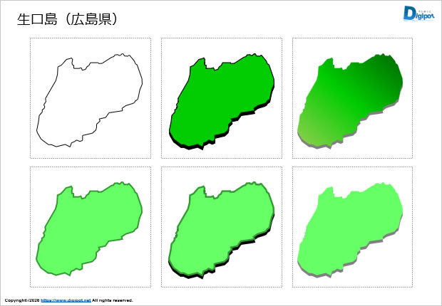 生口島（広島県）のイラスト画像1
