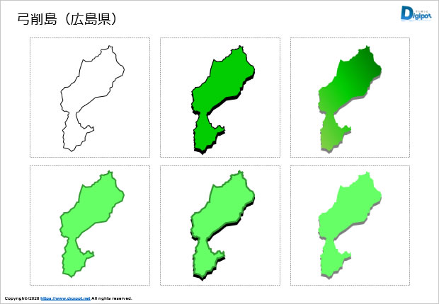 弓削島（広島県）のイラスト画像1