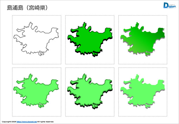 島浦島（宮崎県）のイラスト画像1