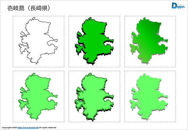 壱岐島（長崎県）のイラスト画像1