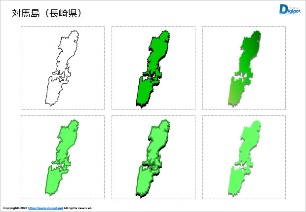 対馬島（長崎県）のイラスト画像1