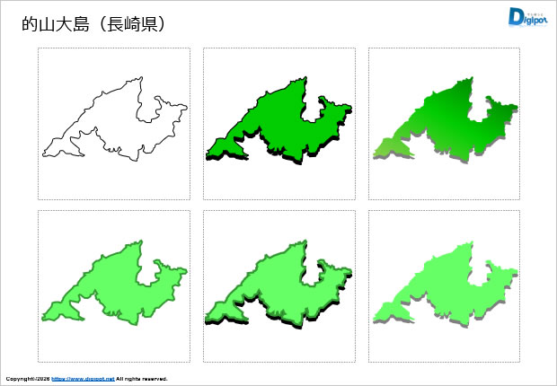 的山大島（長崎県）のイラスト画像1