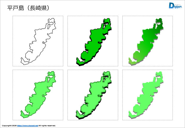 平戸島（長崎県）のイラスト画像1