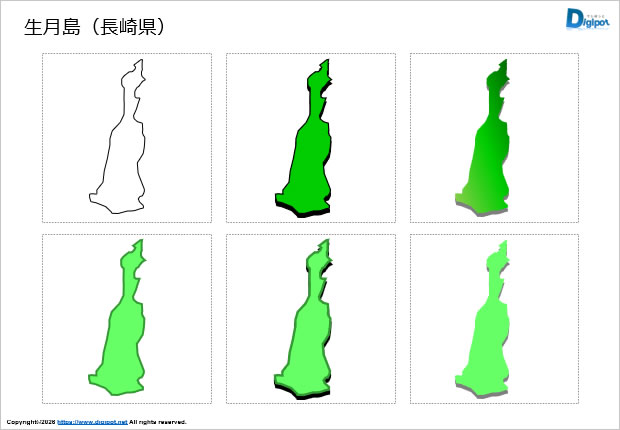 生月島（長崎県）のイラスト画像1