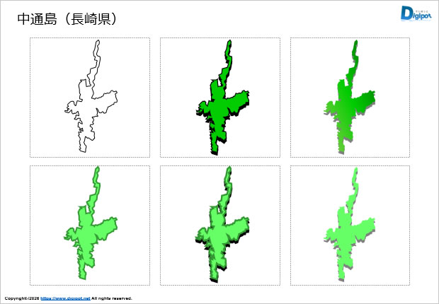 中通島（長崎県）のイラスト画像1