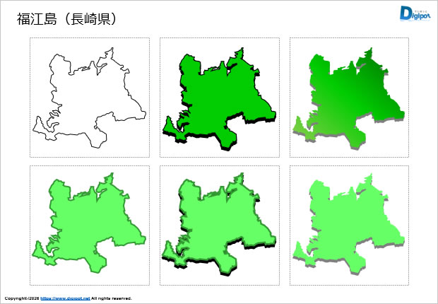福江島（長崎県）のイラスト画像1