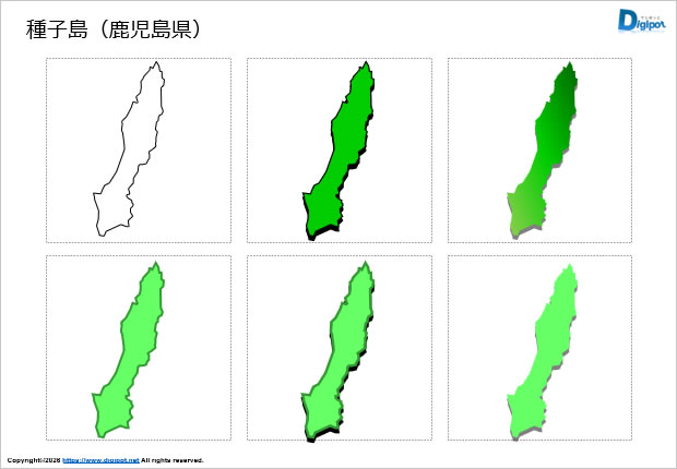 種子島（鹿児島県）のイラスト画像1