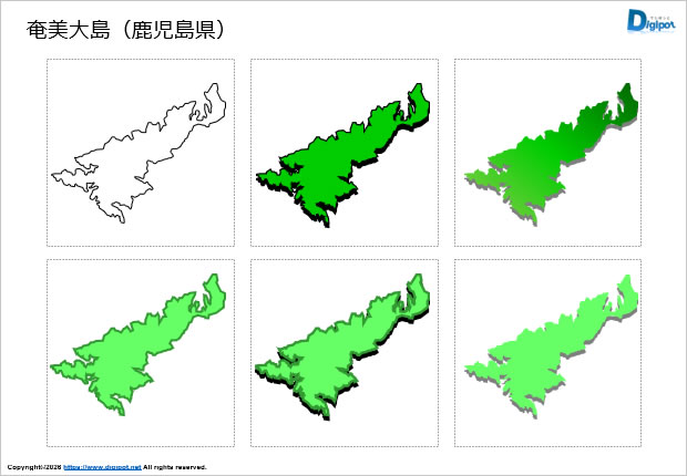 奄美大島（鹿児島県）のイラスト画像1