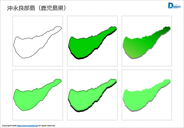 沖永良部島（鹿児島県）のイラスト画像1