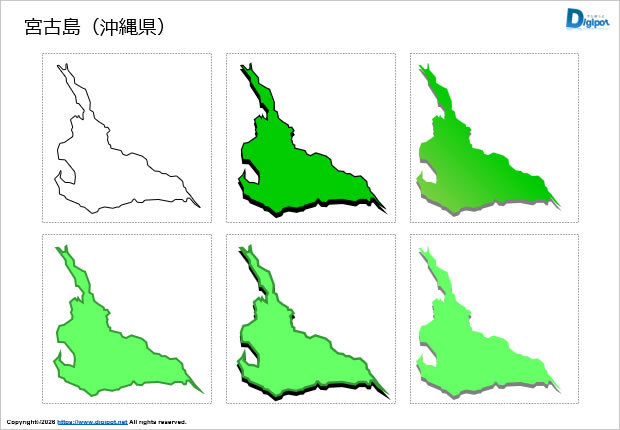 宮古島（沖縄県）のイラスト画像1