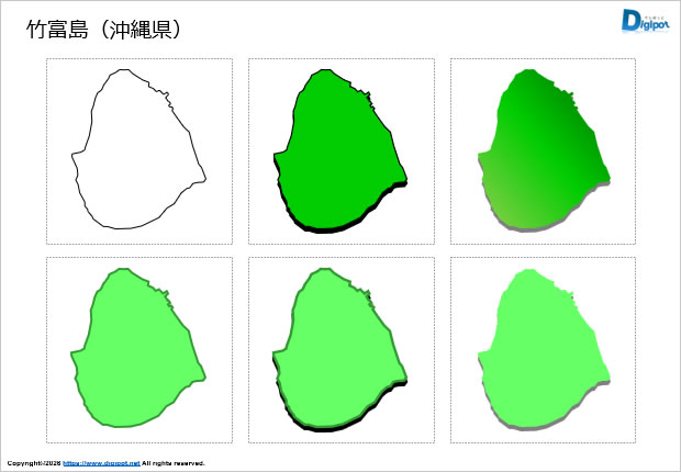 竹富島（沖縄県）のイラスト画像1